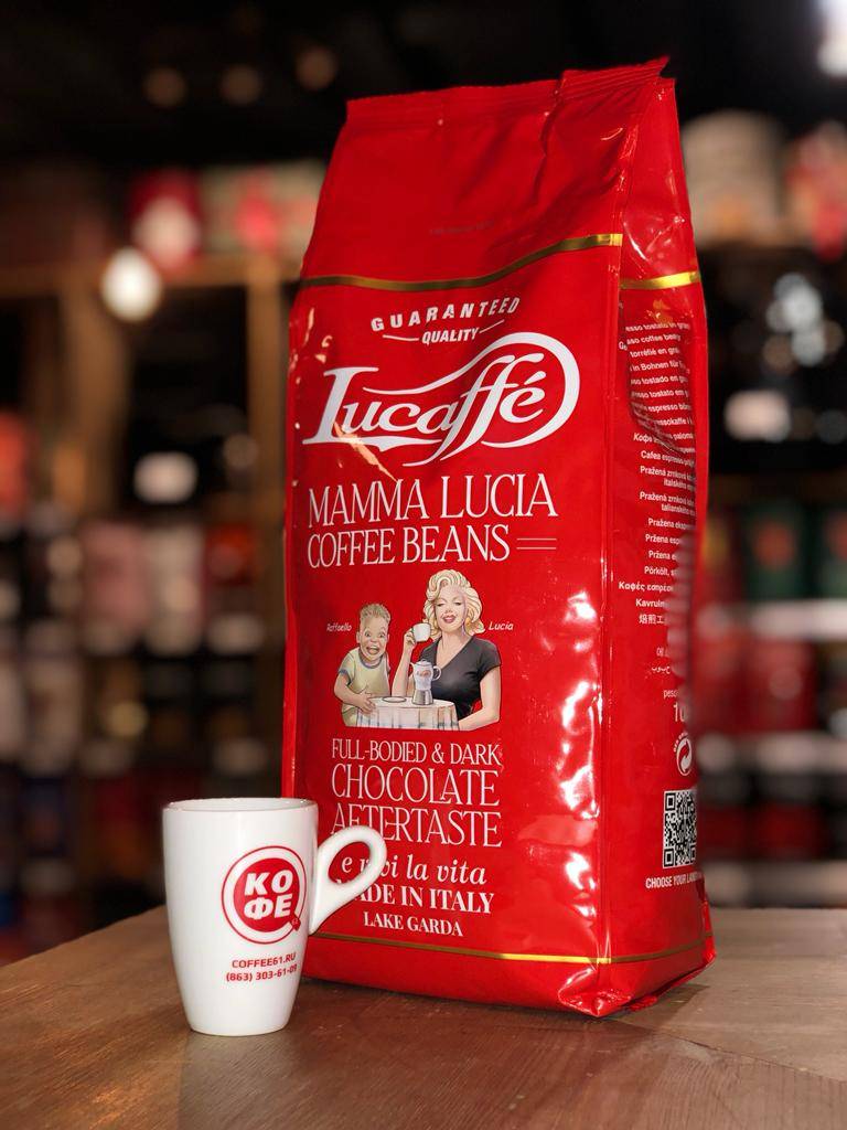 Кофе в зёрнах "Lucaffe - Mamma Lucia", 1 кг, Италия купить в Ростове-на-Дону по цене 3 490 руб. - интернет-магазин Coffee61